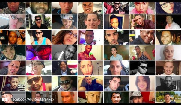 Victims killed in Pulse in Orlando this last weekend.