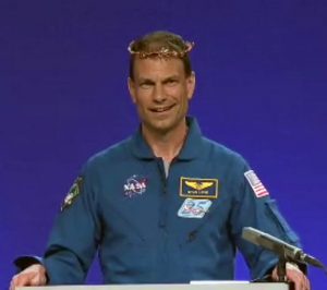 Astronaut Stan Love accepted the John W. Campbell Award on behalf of Andy Weir last weekend. Love even wore the traditional Campbell Tiara while he read Andy's remarks.