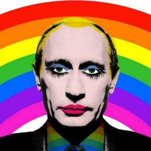 It's illegal in Russia, now, to share an image of Vladimir Putin as a “gay clown.” There's a specific image that prompted this, but no one is completely sure which one, because Russian media can't share it, right?