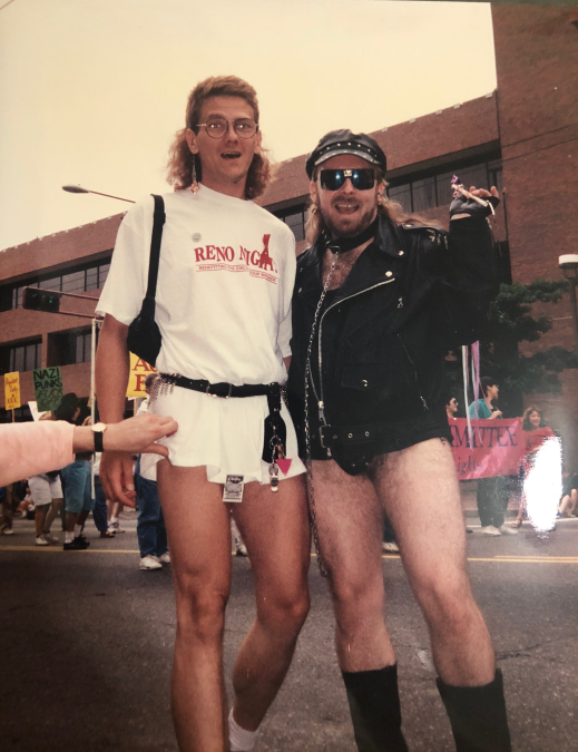 Ray and I at the Pride Parade sometime in the early 90s.